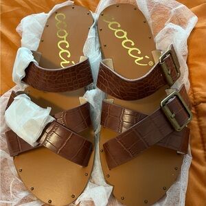 Leather sandals women’s size 6.5 New